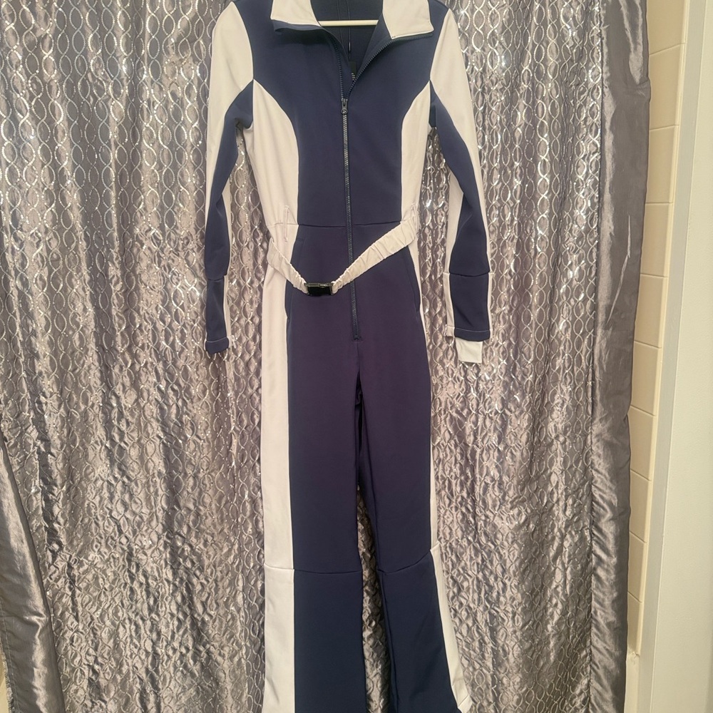 Stylish Navy and White Ski Suit NWT